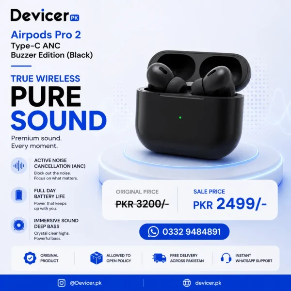 Airpods Pro 2 Type-C ANC Buzzer Edition (Black)
