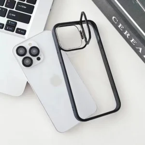 BLACK METAL AIR SKIN WITH CAMERA RING & CAMERA STAND - Image 2