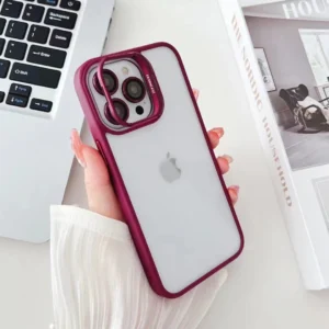 PLUM METAL AIR SKIN WITH CAMERA RING & CAMERA STAND - Image 1