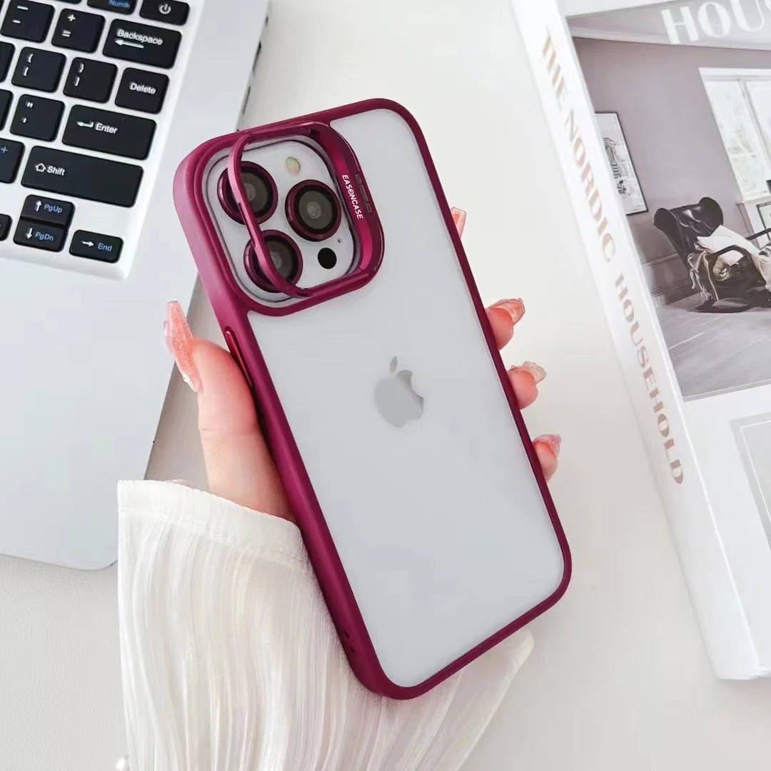 PLUM METAL AIR SKIN WITH CAMERA RING & CAMERA STAND - Image 1