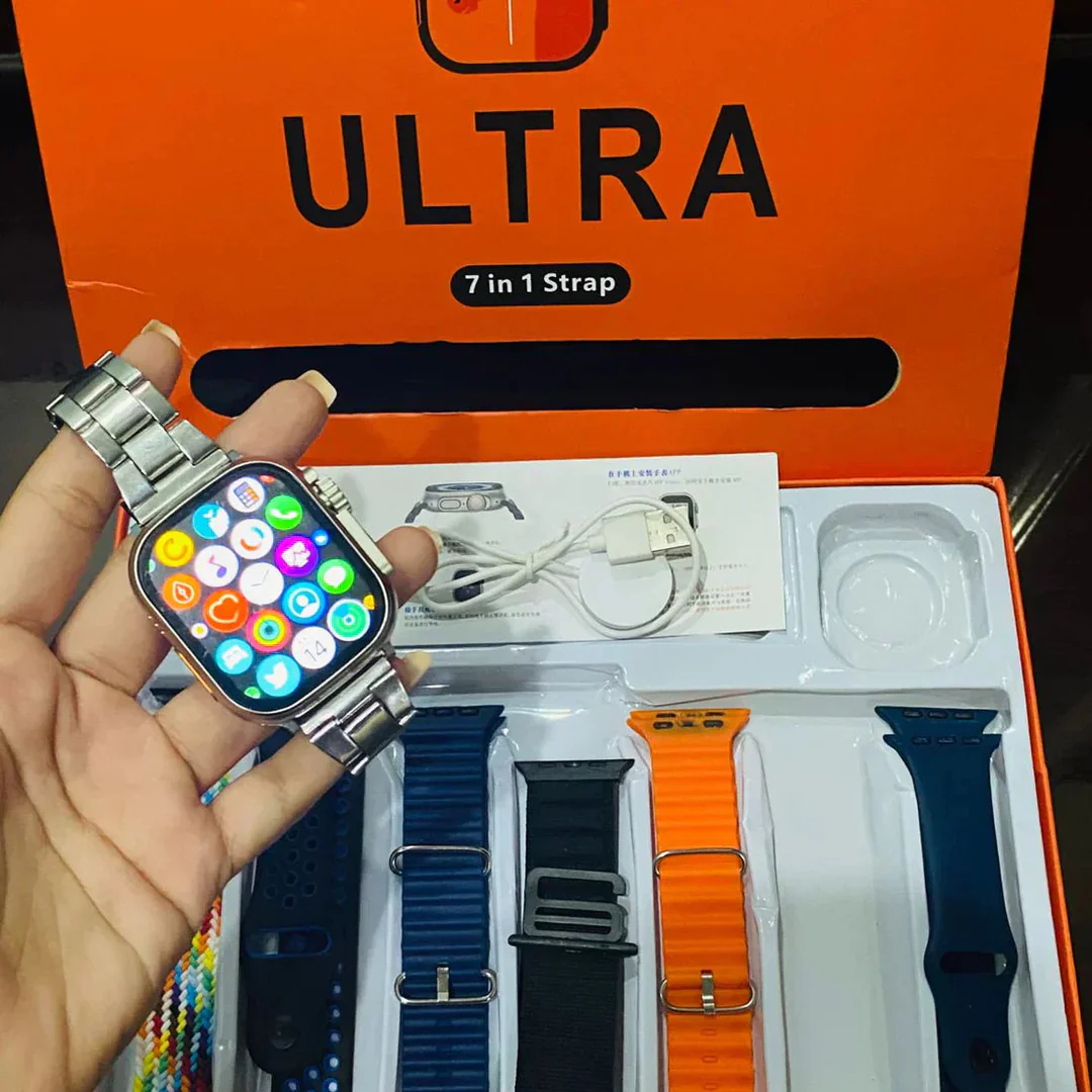 Smart Watch Pro Ultra Smartwatch – 7-in-1 Strap Bundle - Image 7