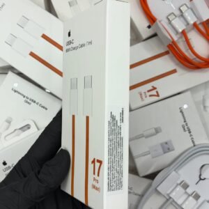 Type C to C Cable 60W Original - 1M Braided (Orange) - 1 Year Warranty - Image 6