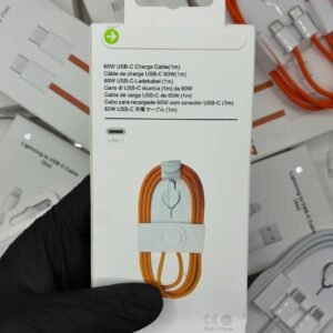 Type C to C Cable 60W Original - 1M Braided (Orange) - 1 Year Warranty - Image 7