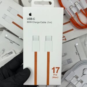 Type C to C Cable 60W Original - 1M Braided (Orange) - 1 Year Warranty - Image 4