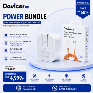 Travel Charge Kit — 40W 2-Pin Adapter + 60W Type-C Cable - Image 1